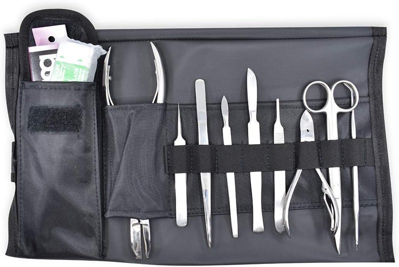 DR Instruments 10FK Ultimate Coral Fragging and Coral Propagation Kit - 19 Piece Stainless Steel Tool Set with Rollup Case - Image 1